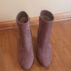 Blush Color Velvet Boots